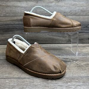 WOMEN'S BOBS SKECHERS CHILL LUGS URBAN SPELL BROWN SLIP-ON SHOES - SZ 7